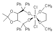 (4R,5R)-(-)-2,2-Dimethyl-alpha,alpha,alpha',alpha'-tetraphenyl-1,3-dioxolane-4,5-dimethanolato[1,2-bis(dimethoxy)ethane]titanium (IV) dichloride